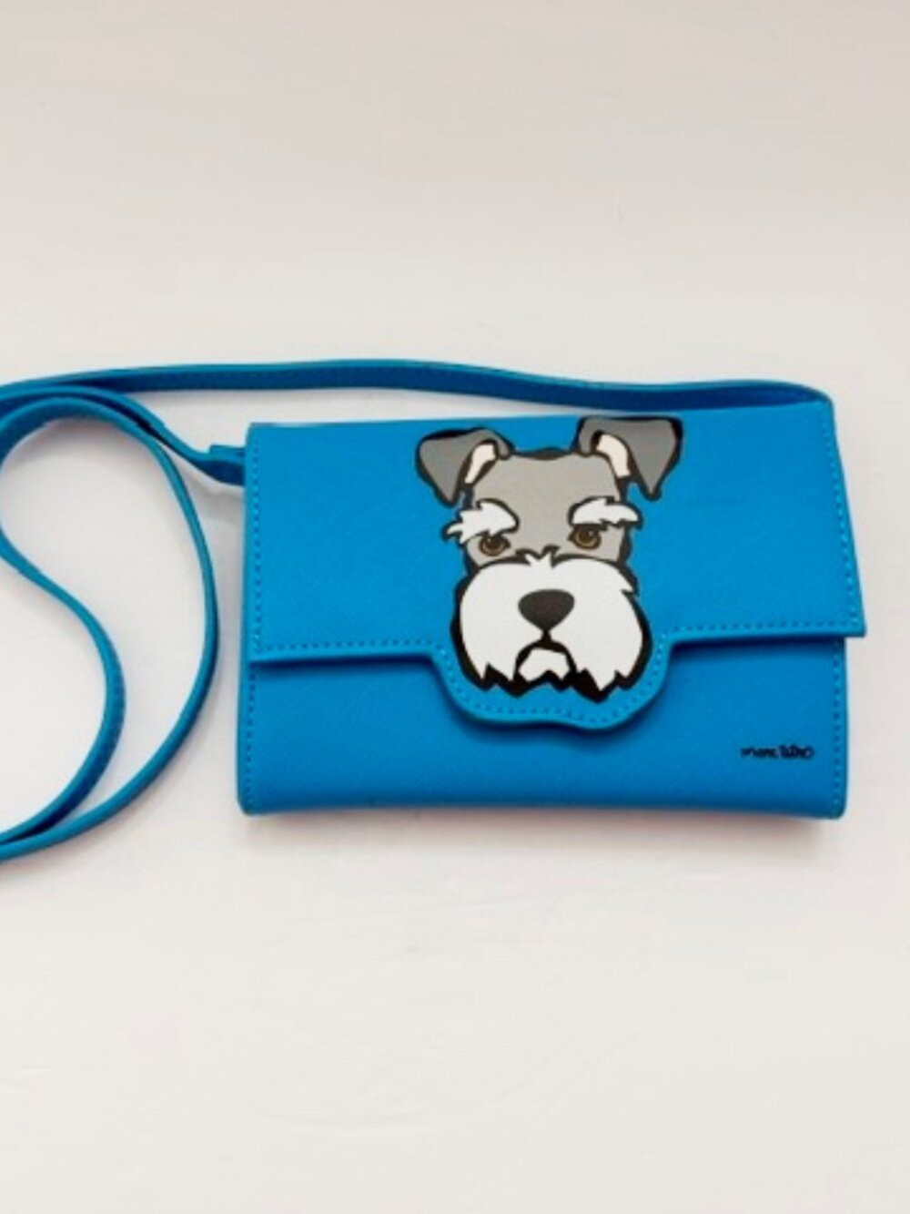 Marc Tetro Schnauzer Blue Crossbody Purse Wallet